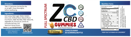 Gummies 750mg - Fruit Punch